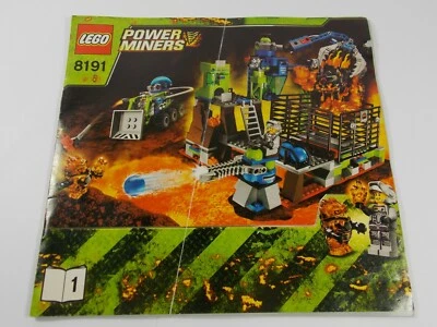 8191 Power Miners Lavatraz Lego Instruction Manual Book 1 Only #867-5 - Image 1 of 3