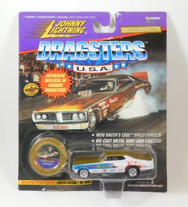 Coche Johnny Lightning Dragsters EE. UU. '71 Revellution Ed McCulloch Dorado y Blanco - Imagen 1 de 6