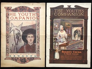 2 Vintage The Youth's Companion Magazines Spring 1902 & 10/23/1913 Cream Wheat  - Foto 1 di 2