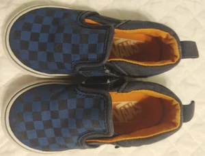 Authenic Off the Wall Vans Blue Multi-color Canvas Sneaker Shoe Toddler Size 6.5 - Picture 1 of 10