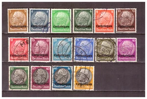 Lothringen 1940 Sammlung Freimarken Mi.1-16 komplett gestempelt - Bild 1 von 1