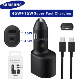 Chargeur de voiture à charge rapide OEM Samsung 45 W Galaxy S20 S21 S22+ Ultra Note 10/20 - Photo 1 sur 15