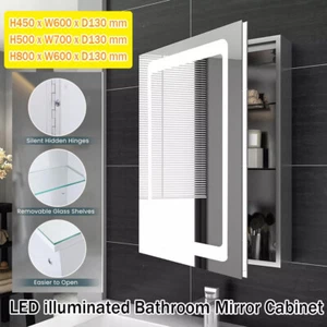 NEU Spiegelschrank Bad Mit Led Beleuchtung Badezimmer Spiegelschra Anti-Beschlag - Bild 1 von 33