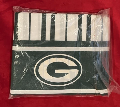 Vintage Green Bay Packers Football New Old Stock Twin Size Bed Sheets in Package Cover