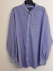 Men’s Saddlebred Purple Plaid 2XLT LS Dress Shirt (MS-1)