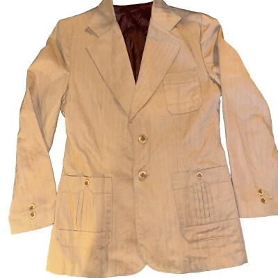 Chaqueta Spatz Hombre Vintage Talla 40 Caqui Detalle Bolsillo Dos Botones Manga Larga  Foto 1 de 4