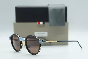 NEW THOM BROWNE TB-807-D-T-NVY-GLD AUTHENTIC SUNGLASSES FRAME RX 45-23 - Picture 1 of 5