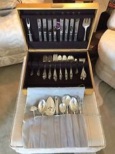 SILVERWARE SET--FRANK SMITH-WOOD LILY-PATTERN 1945 STERLING SILVER (90 PIECES)