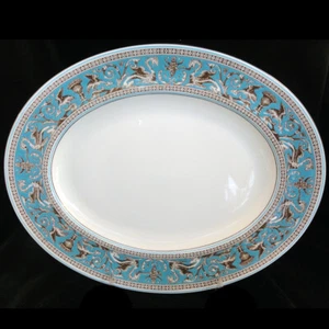 WEDGWOOD FLORENTINE TURQUOISE Platter Centre Plain Vintage 13.75" made England - Picture 1 of 2