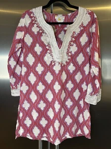 Roberta Roller Rabbit for Piperlime Small Tunic Top w/ Silver Trim Cotton - Picture 1 of 11