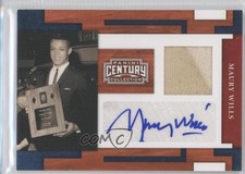 2010 Panini Century Collection Materials Jerseys Signatures /20 Maury Wills Auto