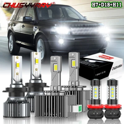 For Land Rover LR2 LR3 2008-2010 6× LED Headlight Bulbs Fog Light Kit - Image 1 of 4