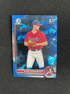 2022 Bowman Draft Sapphire Blake Burkhalter 1st Bowman Atlanta Braves Prospect - Image 1 of 2