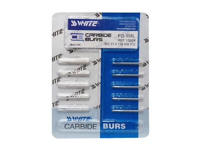SS White BUR CARBIDE FG 558 L 10 Pack Foto 1 de 2