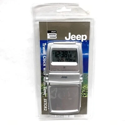 Jeep Electronics￼ Gray Travel Alarm Clock With Auto Timer  JXTCR2 - Image 1 of 4