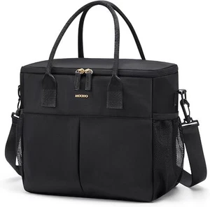 Large Insulated Lunch Bag with Shoulder Strap for Work, Picnics, Outings - Picture 1 of 8