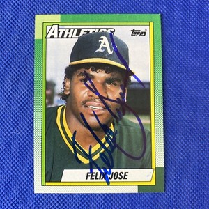 1990 Topps Felix Jose #238 Auto Signed Autograph A’s