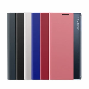Per Samsung Galaxy lussuosa custodia flip finestrino laterale magnetico in pelle PU cover - Foto 1 di 18