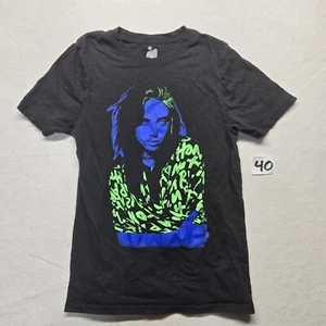 Billie Eilish Cotton T Shirt Black Short Sleeve Size L Large - Picture 1 of 6