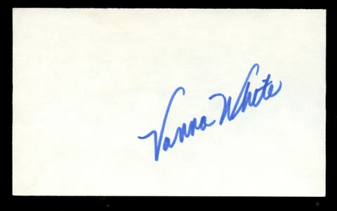 Vanna White signed autograph auto 3x5 index card Hostess Wheel of Fortune R483 Cover