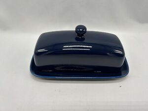 Sweese Porcelain Butter Dish with Lid Blue Excellent 7.8" L x 4" W x 4.2" H