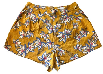 Pantalones Cortos De Colección Exuberantes Para Mujer Talla M Retro Cintura Alta Tropical Estampado Floral Rayón/Poliéster Foto 1 de 4