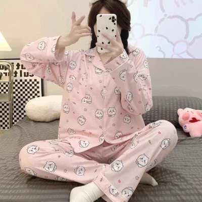 Hachiware Chiikawa Usagi Pijama Manga Larga/Corta Camisón Prendas para dormir Ropa para el hogar Foto 1 de 4