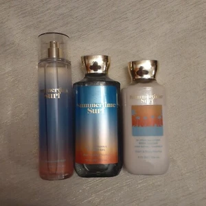 3 Bath & Body Works Summertime Surf Body Lotion Shower Gel Mist Lot of 3 NEW - Picture 1 of 2