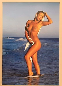  BEAUTIFUL LADY CLAUDETTE, RARE AUTHENTIC 1980's  POSTER - Picture 1 of 6