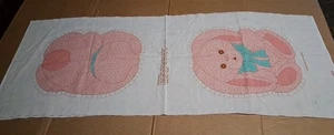Cut N Sew Cotton  Fabric Panel*14" Tall  Pink Bunny Springs Creative - Picture 1 of 6