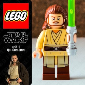 🌈 LEGO Qui-Gon Jinn sw0810 Minifigure sw810 Star Wars Episode 1 75169