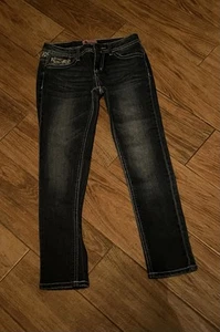 SIZE 10 SOUNDGIRL Girls Youth Bling Skinny Jeans INVPV1229 - Picture 1 of 3