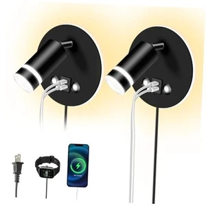LED Wall Mounted Reading Light, Adjustable Wall Sconces, Wall Light with 3 - Picture 1 of 7
