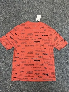 New Air Jordan Flight MVP Statement AOP T-Shirt 'Pink Black' DX9573-814 Size M - Picture 1 of 2