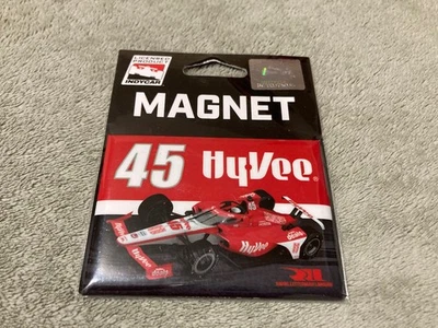 Imán de carreras HyVee Indy Car #45 - rojo y blanco - indycar - 2,5 x 3,5 - nuevo - con licencia EE. UU. Foto 1 de 4