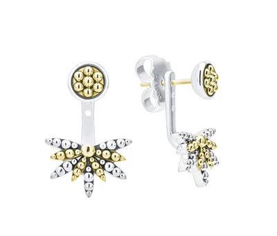 New LAGOS Signature Caviar Two-Tone Stud Earrings with Earring Jacket - Image 1 of 4