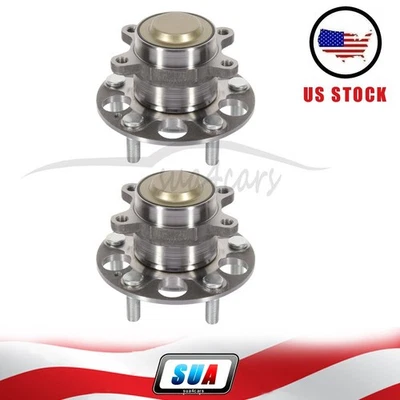 Set of 2 Rear For Honda Civic 2012-2015 Wheel Hub And Bearing Assembly W/ABS Foto 1 de 4