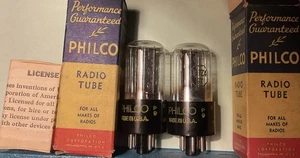Pair Of Nos Philco 117Z4GT Tubes. Tested 100%. Same Date Codes. - Picture 1 of 7