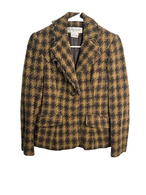 Rena Rowan Mujer Blazer Talla Petite 2 P2 2P Botones Manga Larga Chaqueta Foto 1 de 4