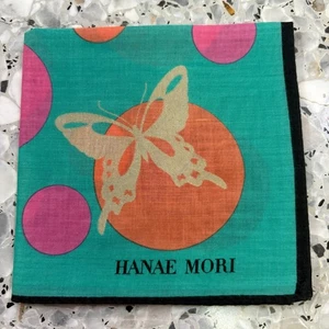 KUNST VINTAGE JAPAN GRÜN GEPUNKTET TASCHENTUCH FRAU EINSTECKTUCH BAUMWOLLE 18" W187 - Bild 1 von 3