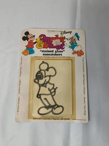 MICKEY MOUSE Makit Bakit Stained Glass Suncatcher Vtg 80s Disney - Picture 1 of 10