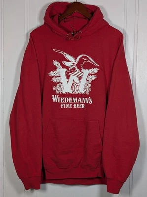 Wiedemann’s Fine Beer Sweatshirt Hoodie Size 2XL XXL Red Cincinnati Ohio  - Image 1 of 3