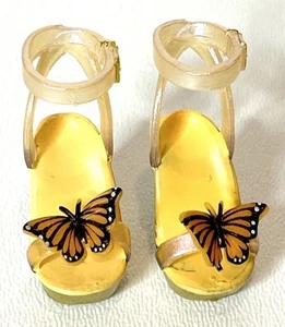 Arco Iris Alto - Armario de Moda de Lujo - Naranja Mariposa Tacones Zapatos Bombas Solo - Imagen 1 de 3