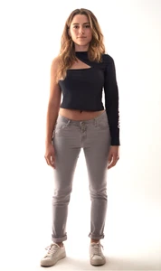 Karl Kani  EinarmShirt Kurzshirt one shoulder Gr.M 36 - Bild 1 von 4