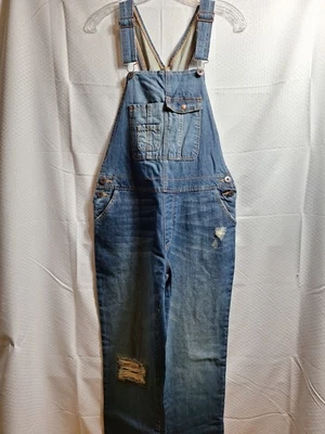 Mono con tirantes de mezclilla MOSSIMO talla S azul utilitario bolsillo ropa de trabajo jardín granja occidental Foto 1 de 4