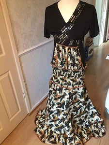 Afrikanisches Damenkleid & Polyesterstoff, afrikanisches Druck, afrikanisches Damenkleid gemischt - Bild 1 von 5