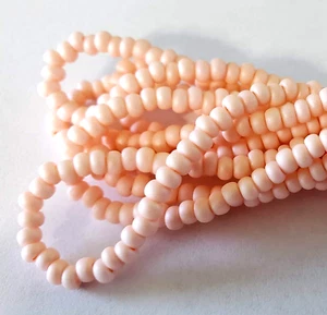 Cuentas de semillas de vidrio checo talla 8/0 ""TERRA PERLA OPACA ROSA POLVORIENTA - Imagen 1 de 5