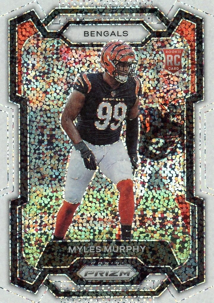 Myles Murphy 2023 Panini Prizm White Sparkle RC #320 Cincinnati Bengals