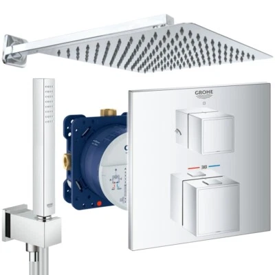 Grohe Unterputz Duscharmatur Thermostat Set Grohtherm Cube mit Regendusche 30 cm - Bild 1 von 4