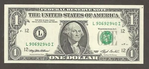 United States of America 1 Dollar 1993; UNC; F-1919L; Washington; San Francisco - Picture 1 of 2